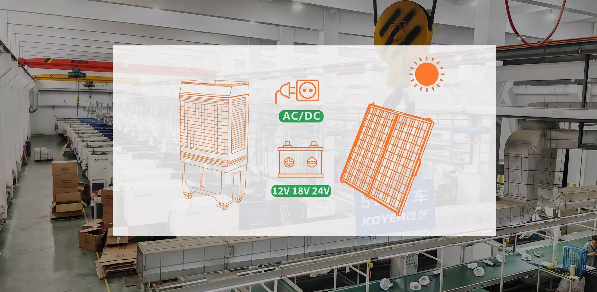 12V AC DC ilmanjäähdyttimen tehtaan suoramyynti